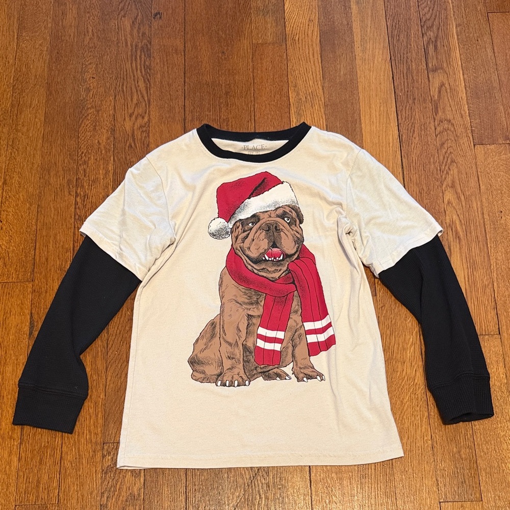 The Children’s Place Christmas Dog Shirt Size M 7/8